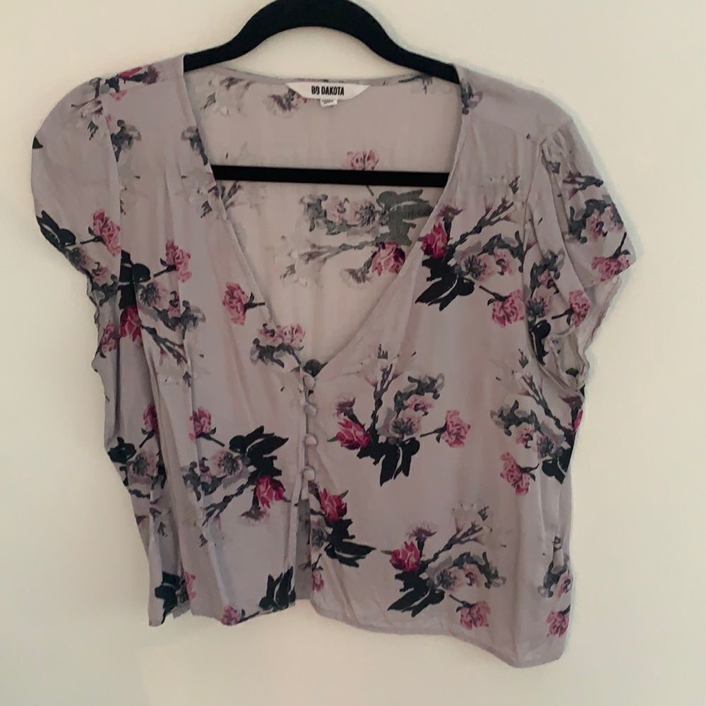 Purple floral crop top - BB Dakota